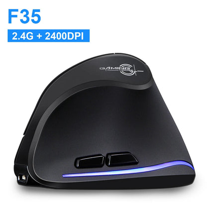 2.4G Ergonomic Mouse Vertical Wireless Mouse Rechargeable Gaming Mice for PC Laptop Macos Office F35C/F35B/F35 버티컬 마
