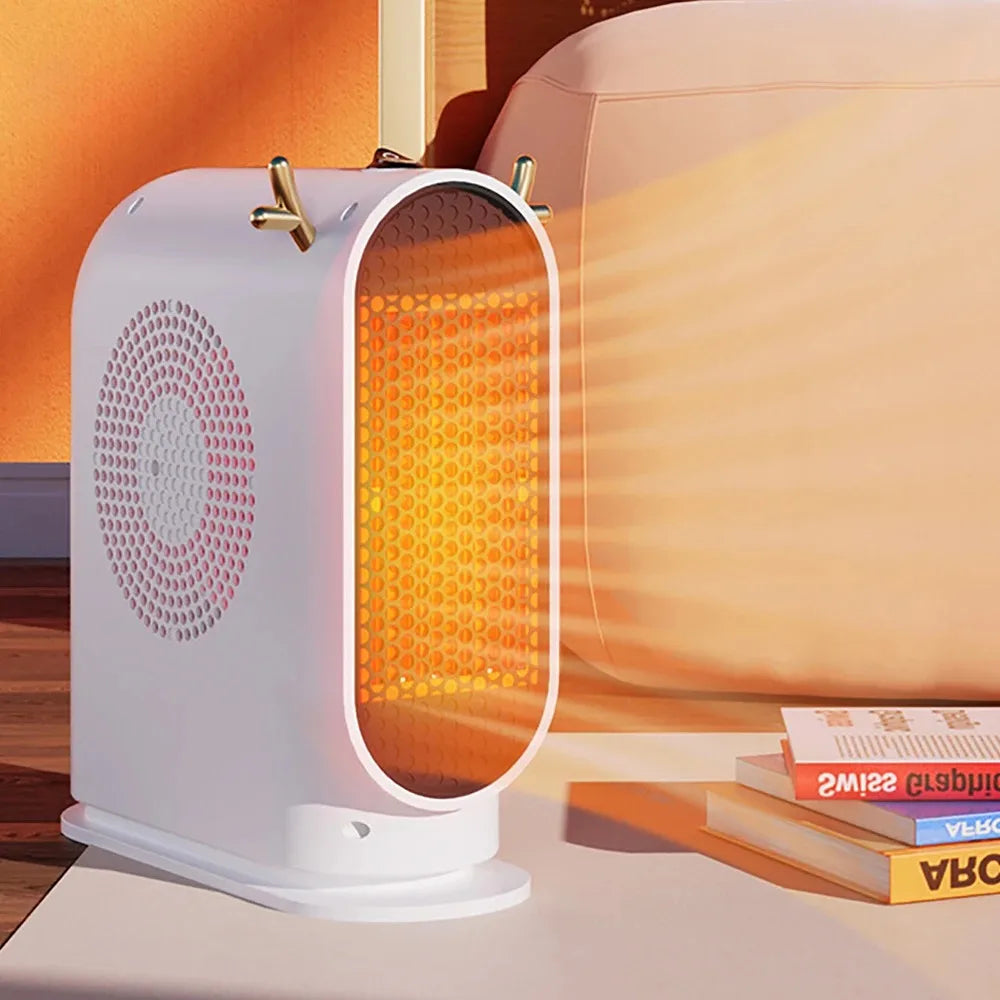 Desktop Electric Heater 500W Portable Home Electric Heater Intelligent Thermostat Fan Winter Electric Heater Heating Tools