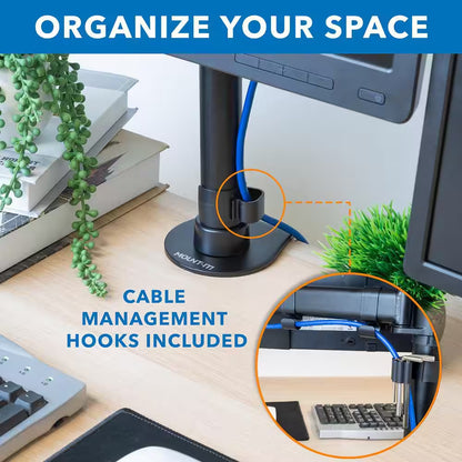 13 In. to 27 In. Screens Fully Adjustable Triple Computer Monitor Mount