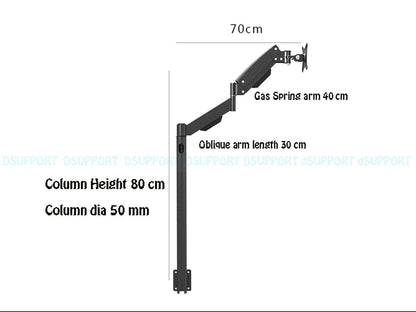 Heavy Duty 13"-27" LCD Monitor Floor Stand / Sofa Side Fixed TV Mount Computer Monitor Holder Arm LD216