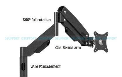 Heavy Duty 13"-27" LCD Monitor Floor Stand / Sofa Side Fixed TV Mount Computer Monitor Holder Arm LD216